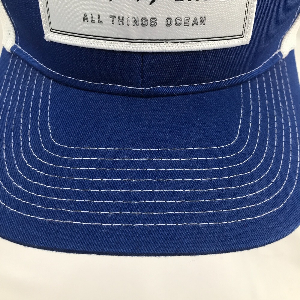 Salty Dawgs Port Authority Trucker Hat Blue White Mesh Snapback Fishing Cap Mens - Picture 4 of 16